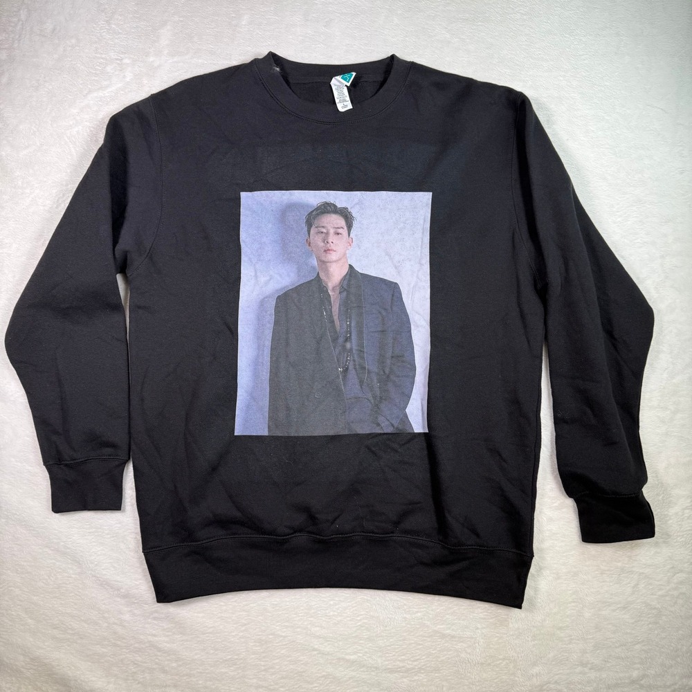 Lane Seven Kpop‎ Idol Graphic Sweatshirt Crewneck Pullover Black Large Mens